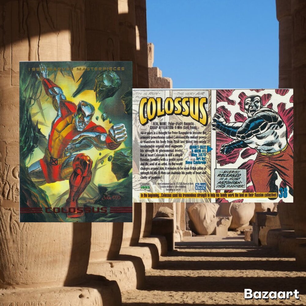 1993 Marvel Masterpieces Trading Card - Blade - Cable - Colossus - Picture 3 of 7